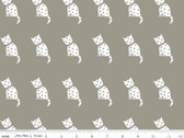 Old Made - Cat Stamp Gray J Wicker Frisch from Riley Blake Fabric