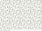 Red White and Bang - Sailboats Cream by Sandy Gervais from Riley Blake Fabric