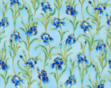 Peacock Garden - Iris Flower Lt Blue from Robert Kaufman Fabrics