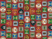 Loving Camp Life - Camp Patches Red from Henry Glass Fabric