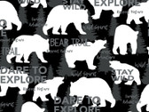 Great Outdoors - Bear Country Black from Kanvas Studio Fabric