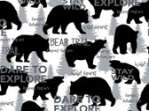 Great Outdoors - Bear Country White from Kanvas Studio Fabric
