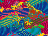 The Great Wave Color Burst from Alexander Henry Fabric