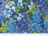 Wild Blossoms - Bluebonnets Florals 48732 25 Navy Blue from Moda Fabrics