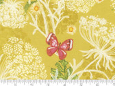 Wild Blossoms - Annes Lace Floral Butterfly 48733 12 Yellow from Moda Fabrics