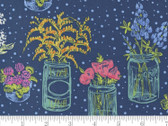 Wild Blossoms - Jars Florals 48734 25 Navy Blue from Moda Fabrics