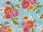 Love Letters - Blushing Bouquet Blue from Michael Miller Fabric
