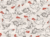 Life is Better On The Farm - Rooster Toss Cream from Michael Miller Fabric