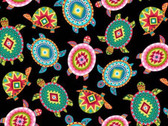 Culture Club - Painted Turtles Black from Michael Miller Fabric