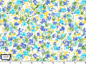 Blue Muse - Morning Meadow White from Michael Miller Fabric