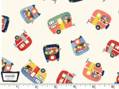 Camping Life - Campers Cream from Michael Miller Fabric