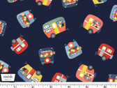 Camping Life - Campers Navy from Michael Miller Fabric