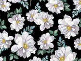 English Garden - Wild Rose Black from Michael Miller Fabric