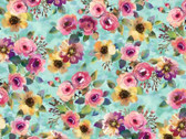 Floral Fancy - Delicate Breeze Aqua from Michael Miller Fabric