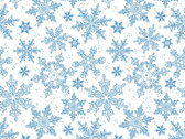 Scandinavian Winter - Snow Flurries Snowflakes Blue on White from Clothworks Fabric