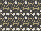 Honey Bee - Clover Charcoal Gold Metallic from Lewis and Irene Fabric