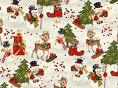 Winter Joy - Allover Christmas Toile Snowman Deer from EE Schenck Fabric