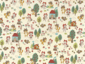 Funny Cats - Little Red Riding Hood Cream from Kokka Fabric