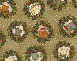 Christmas Cats - Wreath Cats by Jason Yenter from In The Beginning Fabric