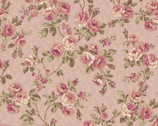 Ruru Bouquet Classic Library 3 - Rose Vine Pink from Quilt Gate Fabric