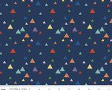 Let’s Play - Triangles Navy from Riley Blake Fabric