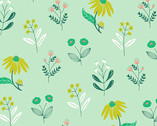 Moonlit Garden - Wild Blooms Mint by Patty Sloniger from Andover Fabrics