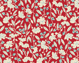 Sweet Ride - Jasmine Floral Crimson by Laundry Basket Quilts from Andover Fabrics