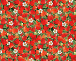 Summer Days - Strawberries Red from Makower UK  Fabric