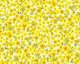 Summer Days - Tonal Flora Yellow from Makower UK  Fabric