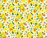Summer Days - Daffodils Yellow from Makower UK  Fabric