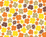 Pygmy World - Flowers Orange Yellow from Cosmo Fabric