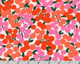 Cheery Blossoms KNIT - Cherries Apple Pink Orange 58 Inches from Robert Kaufman Fabrics