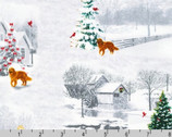 White Christmas - Homestead Home Snow from Robert Kaufman Fabrics