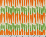 Cotton FLAX Prints - Carrots Natural Orange by Sevenberry from Robert Kaufman Fabrics