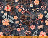Forest Fairies - Flower Field Midnight by Katherine Quinn from Windham Fabrics