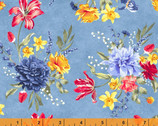 Delilah - Spring Florals Blue by Whistler Studios from Windham Fabrics