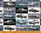 American Muscle - Gridlock Cars Blue by Rosemarie Lavin from Windham Fabrics
