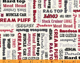 American Muscle - Garage Lingo Ivory by Rosemarie Lavin from Windham Fabrics