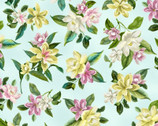 Lanai - Floral Allover Aqua from Maywood Studio Fabric