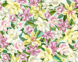 Lanai - Packed Floral Aqua from Maywood Studio Fabric