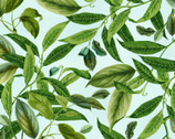Lanai - Leaves Aqua from Maywood Studio Fabric