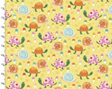 Susie Sunshine - Take It Easy Turtle Yellow from 3 Wishes Fabric