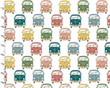 Live Your Adventure - Peace Love Travel Vans White from 3 Wishes Fabric