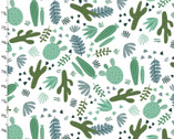 Live Your Adventure - Desert Greenery White from 3 Wishes Fabric