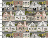 White Cottage Farm - Cozy Village Multi from 3 Wishes Fabric