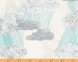 Happy - Silver Lining Clouds Paper by Carrie Bloomston from Windham Fabrics