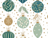 Deluxe Christmas - Baubles White from The Craft Cotton Company