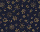 Metallic Snowflakes Navy from The Craft Cotton Company