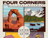 Destinations - Four Corners Poster Panel 36 Inches by Anderson Design from Riley Blake Fabric