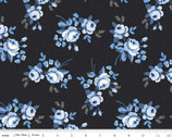 Blue Jean - Floral Main Black by Christopher Thompson from Riley Blake Fabric